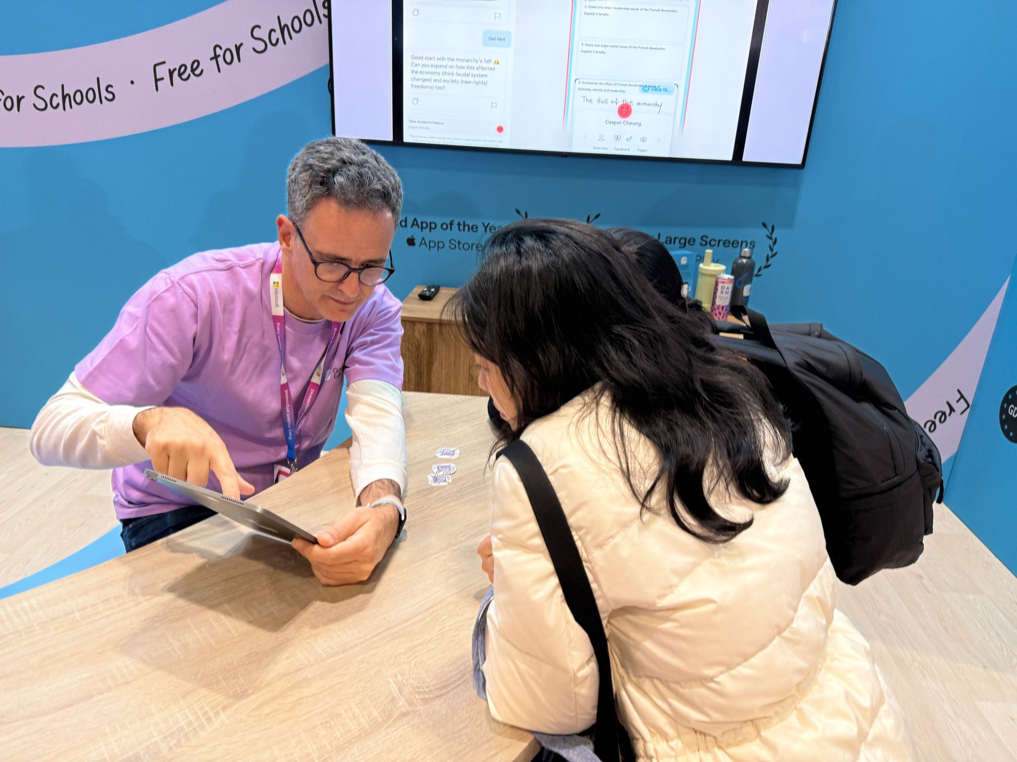 Demo at the stand counter
