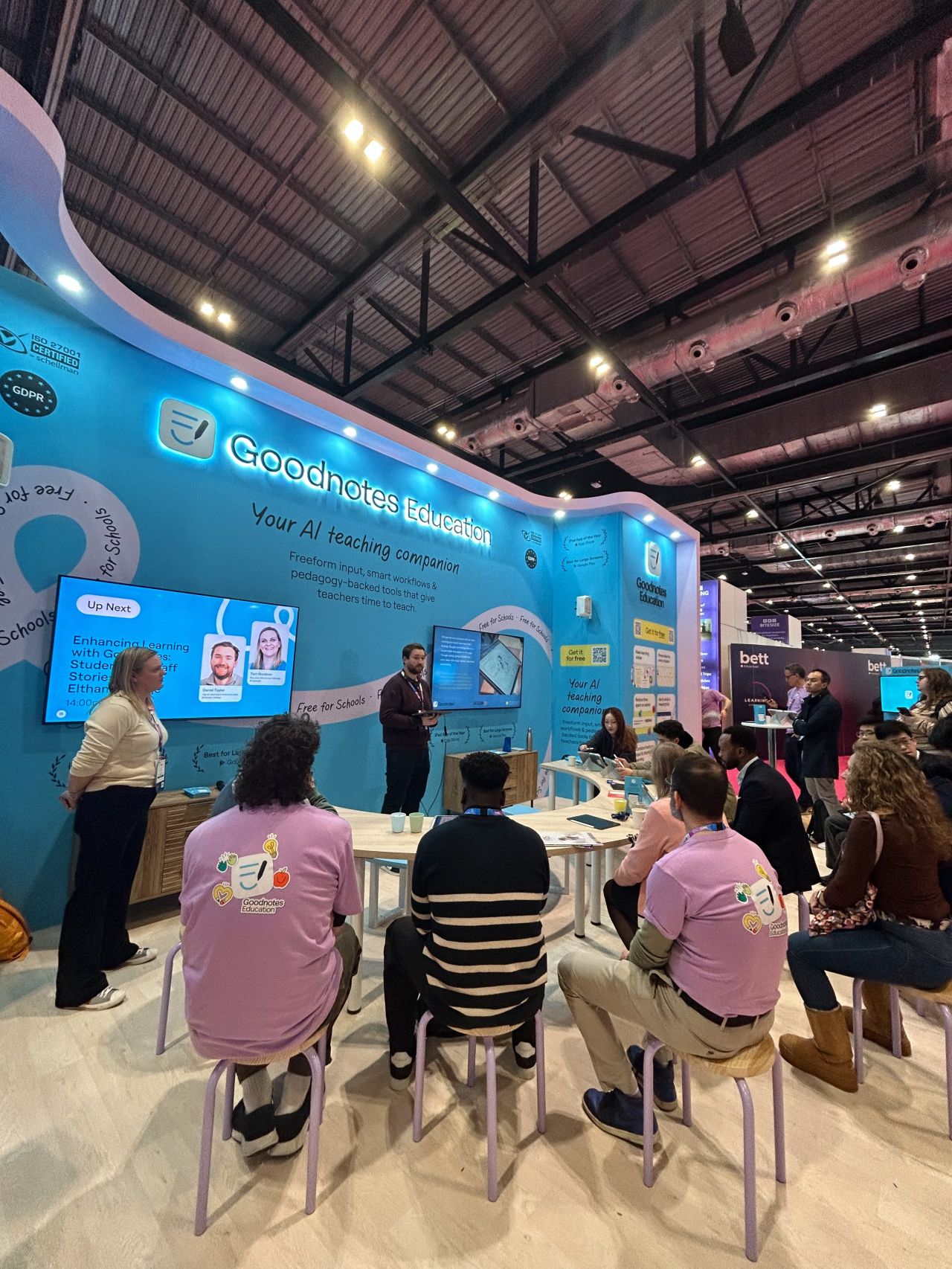 Audience seated for a stand session