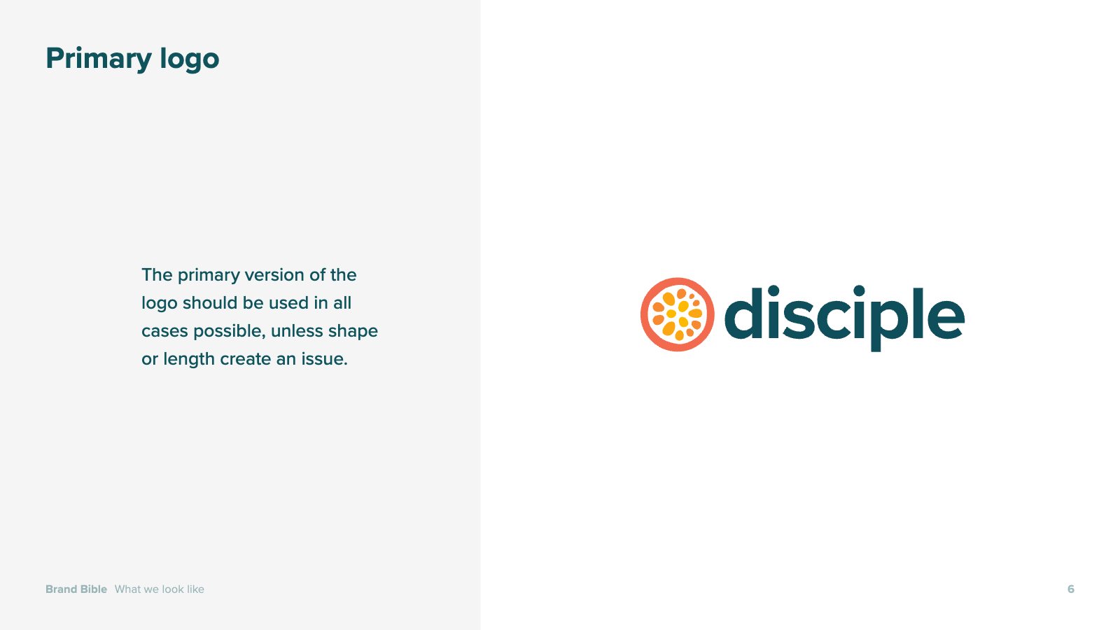Disciple Brand Bible, page 8