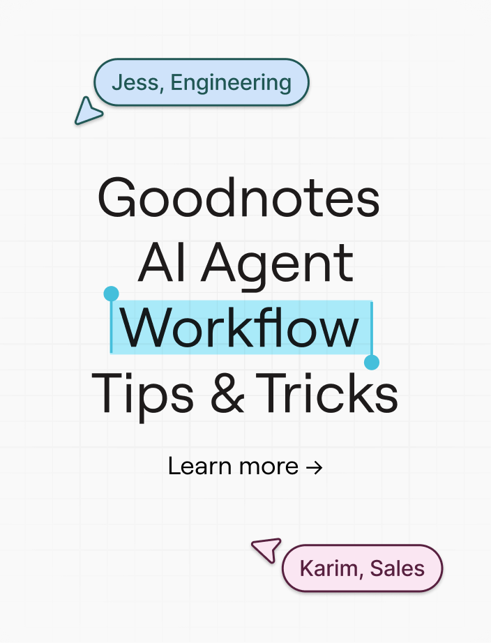 Goodnotes AI Agent workflow tips post