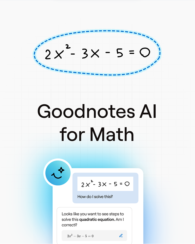 Goodnotes AI for Math tile