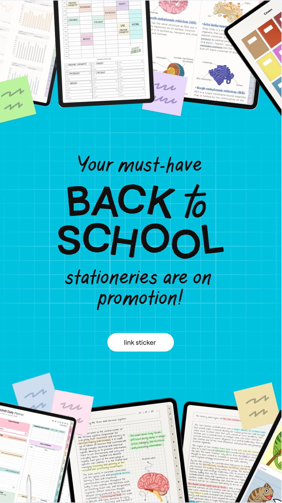 Back to school stationery promotion story