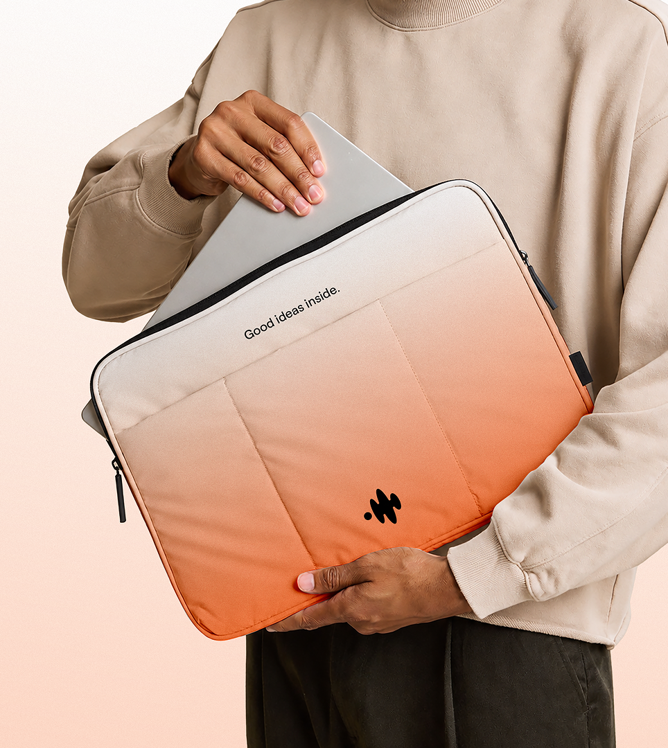 Gradient laptop sleeve: Good ideas inside