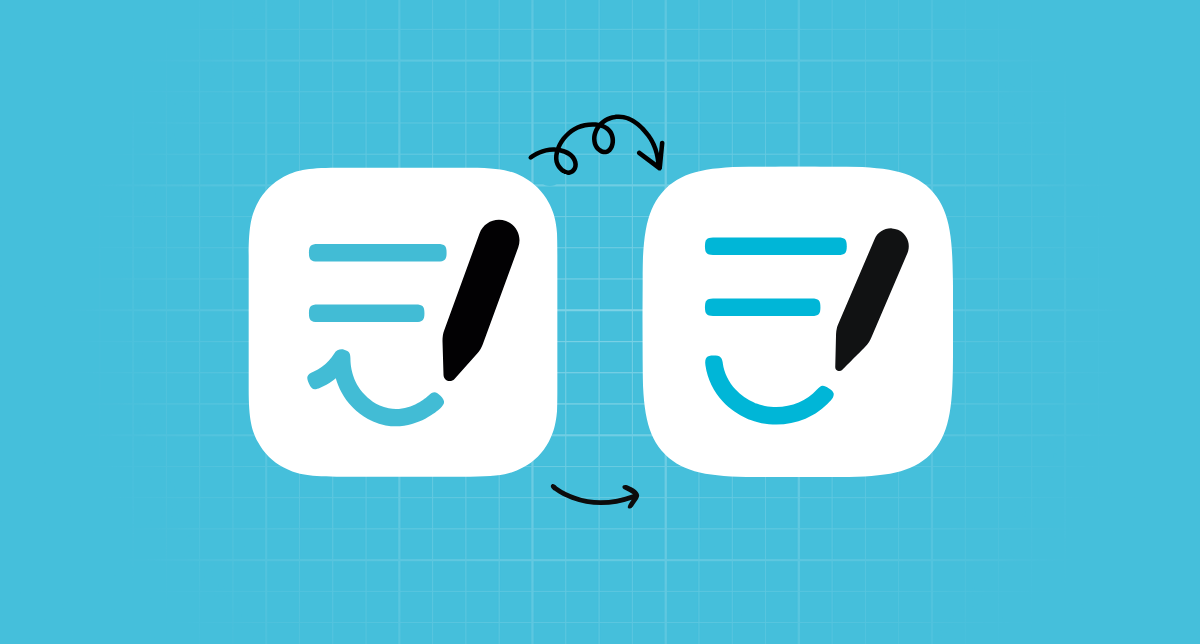 The previous Goodnotes icon beside the refreshed icon