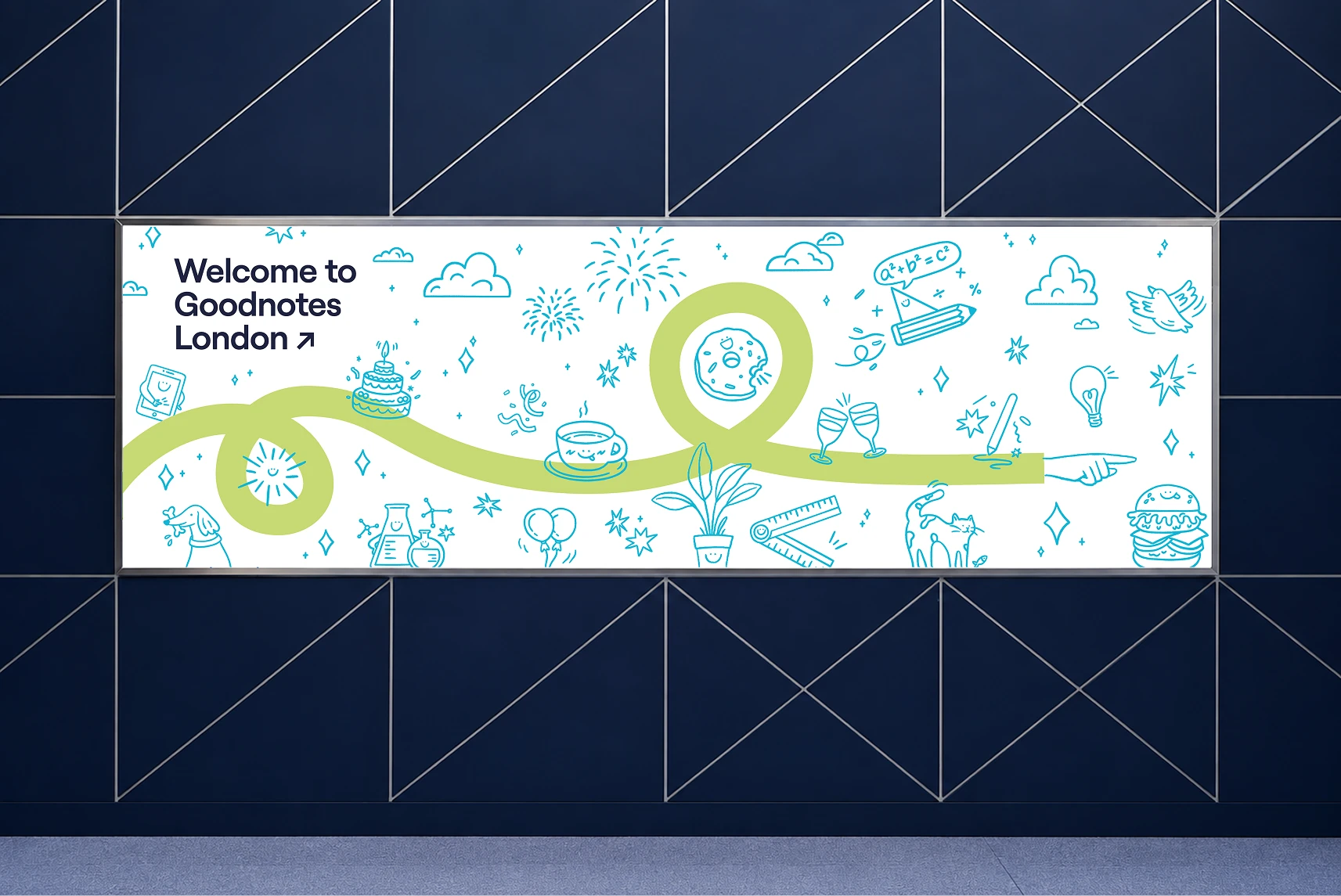 Welcome to Goodnotes London environmental graphic
