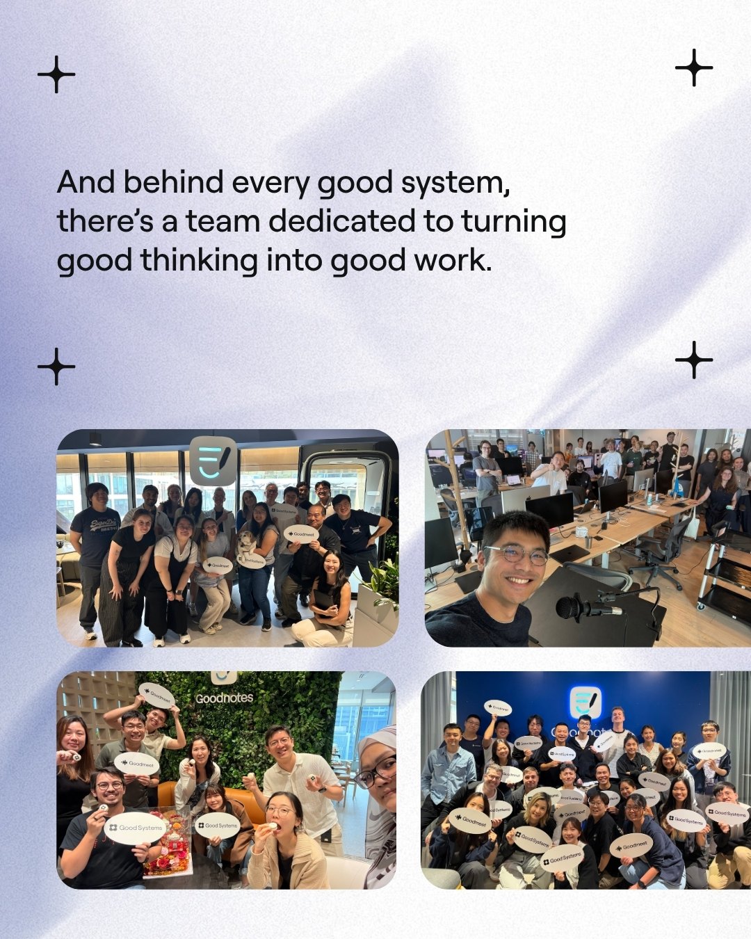 Team frame — behind every good system there is a team