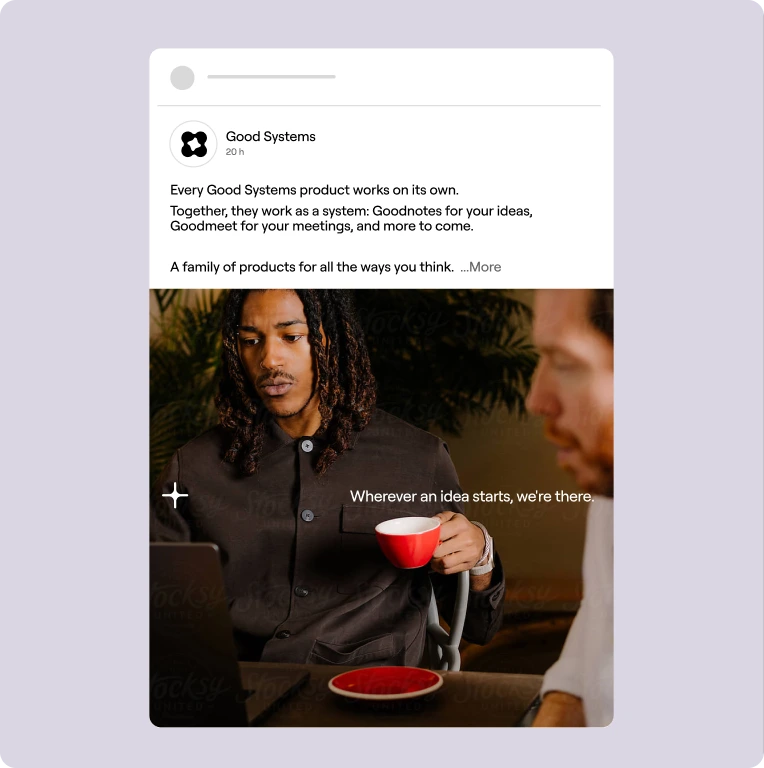 LinkedIn launch post introducing the Good Systems family of products