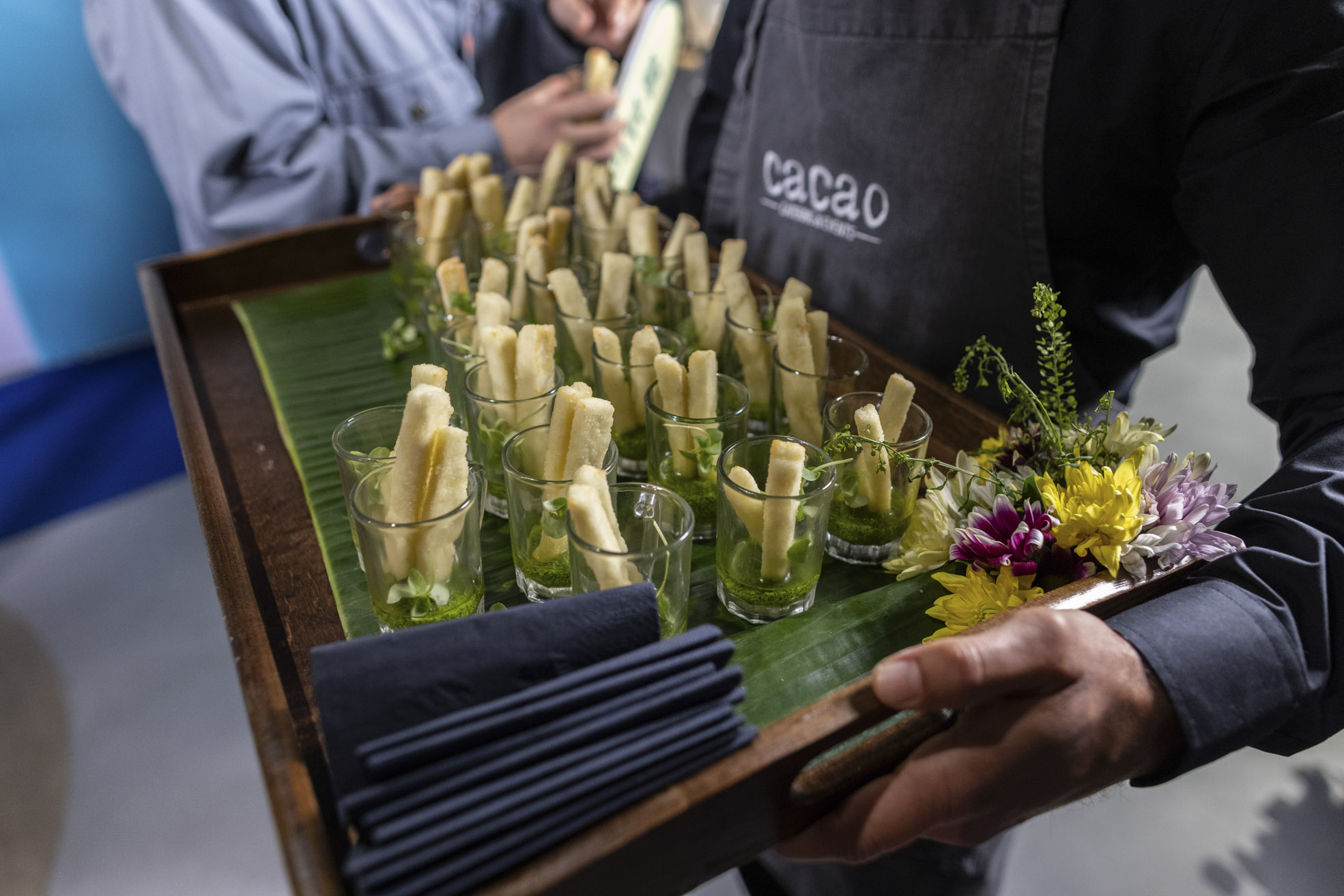 Hors d’oeuvres served at the party