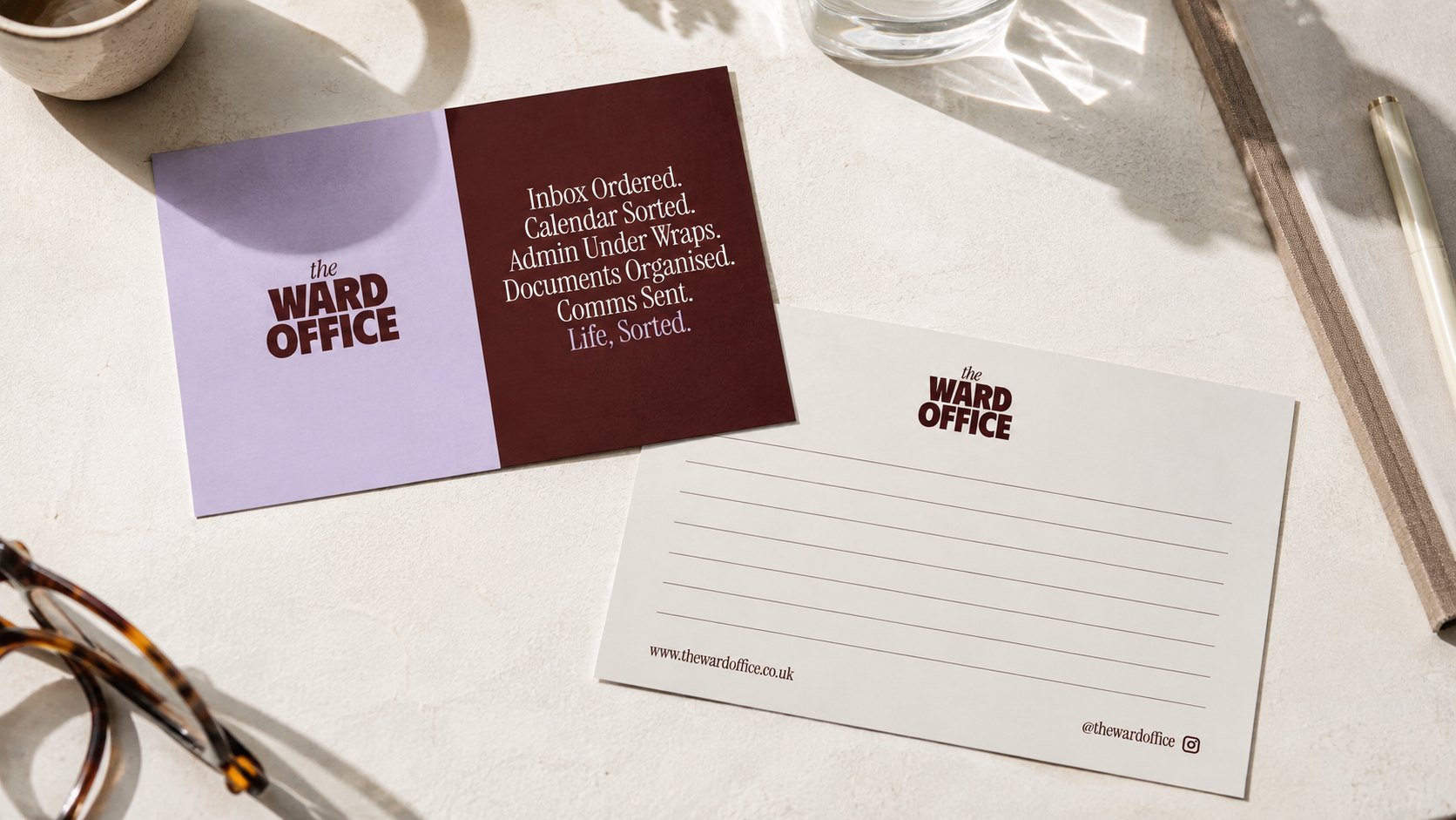 Notecard front and back