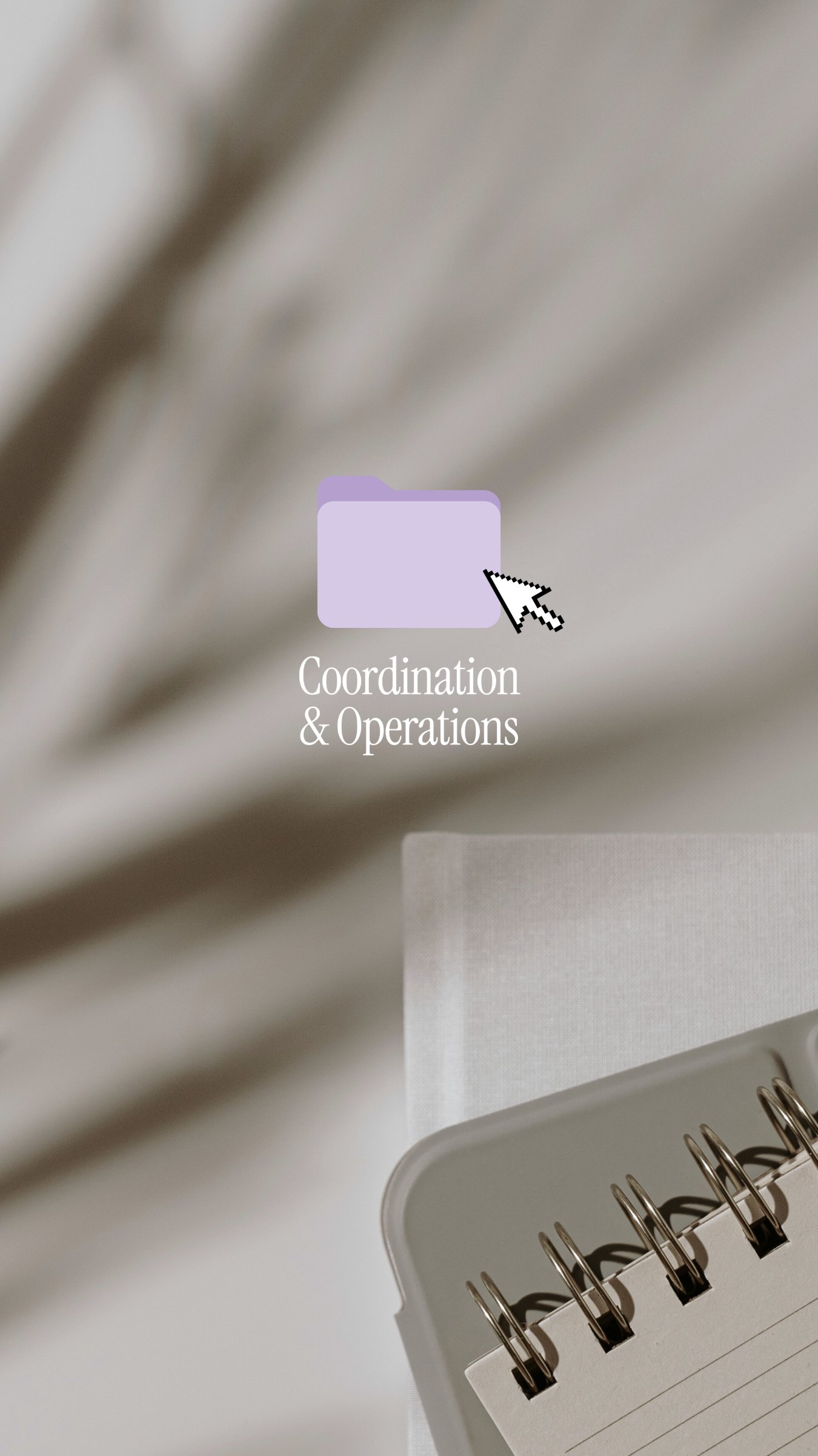 Coordination and operations folder