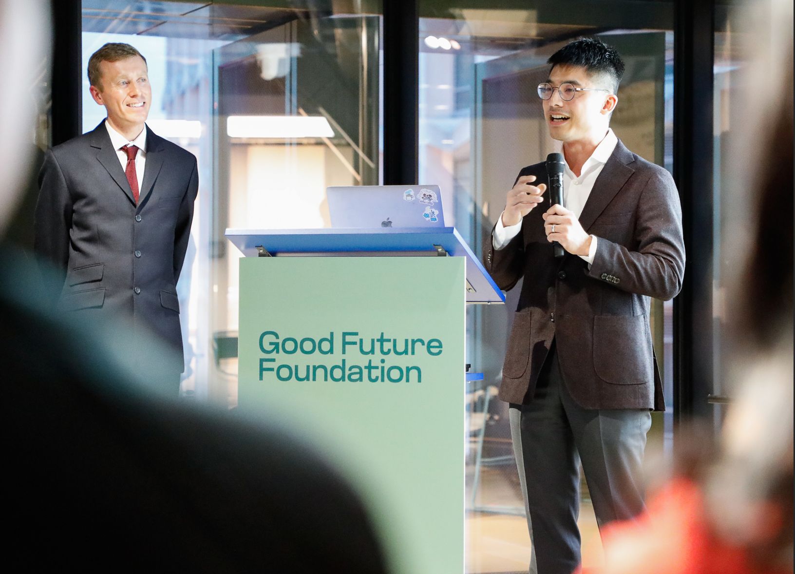Steven Chan speaking at the launch