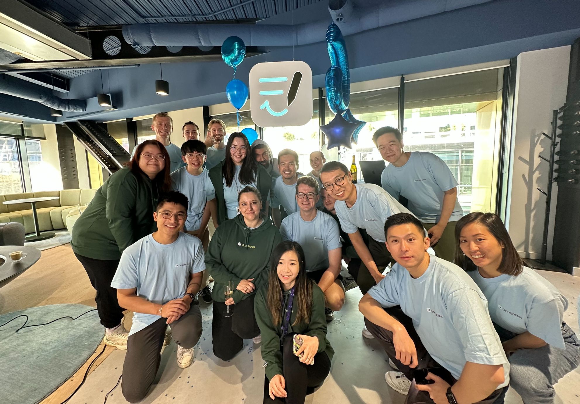 The London team on launch day