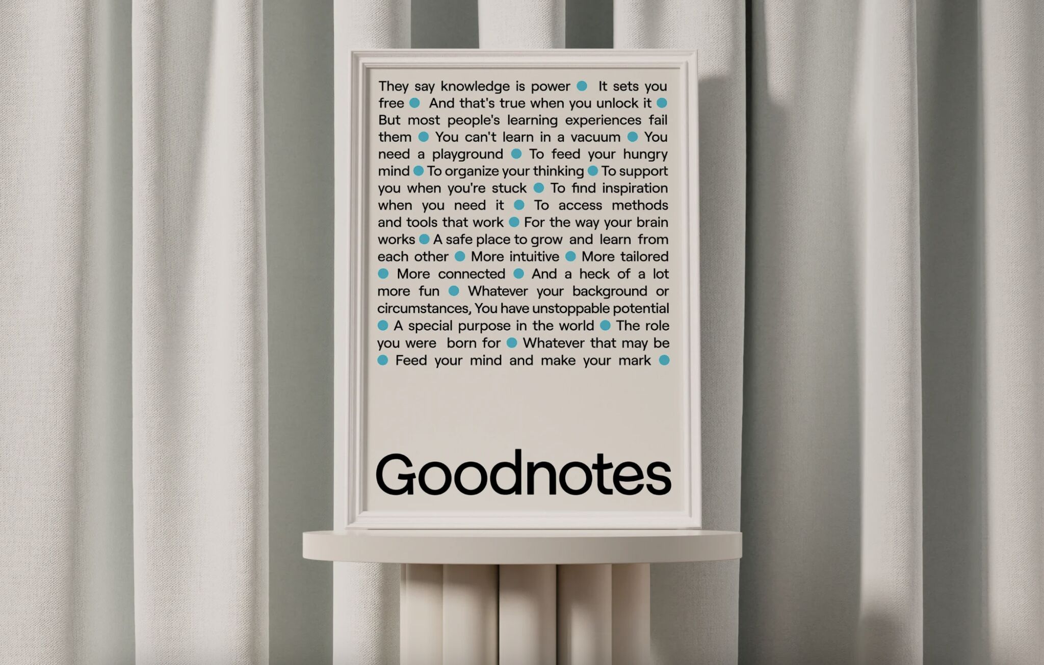 Manifesto poster in the new brand